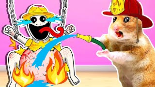 Police Hamster Recues Zookeeper Preagnant Escape Maze fire Poppy Playtime 3 by Sun Hamster [upl. by Stanton924]