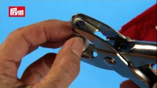 Prym Pliers for Press Fasteners Eyelets amp Piercing [upl. by Akirehc]