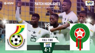 Ghana vs Morocco  International Friendly Highlights  EA FC24 eafc24 [upl. by Aiciled]