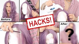 I MADE A CHEAP AMAZON WIG LOOK BETTER THAN MY FULL LACE WIGS synthetic wig hacks [upl. by Samohtnhoj]