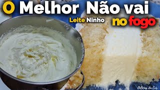 BOLO DE LEITE NINHO FACIL E RAPIDO QUE NÃO VAI AO FOGO SEM ERRO [upl. by Assiar]