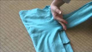 Fold long sleeved tshirts using The KonMari Method [upl. by Bat]