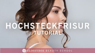 Tutorial  Hochsteckfrisur im Undone Look ganz einfach  GLOSSY LOOKS [upl. by Arney]