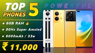 6GB RAM  Top 5 Powerful Phones Under 11000 in 2023  Best Gaming Smartphone Under 11000 [upl. by Delphinia]