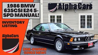 Stunning 1986 BMW 635CSi E24 5Speed With One Owner Since New [upl. by Clarise]