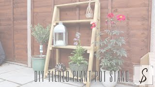 DIY Tiered Plant Pot Stand  Garden Project [upl. by Salvador254]