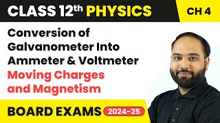 Conversion of Galvanometer Into Ammeter amp Voltmeter  Class 12 Physics Chapter 4  CBSE 202425 [upl. by Bette-Ann]