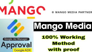 mango media adx approval available  google adx approval [upl. by Frasquito81]