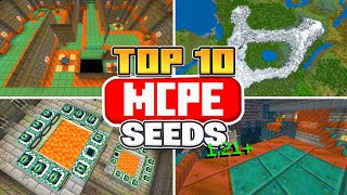 TOP 10 MELHORES SEEDS PARA MINECRAFT PE 121 2024 [upl. by Isteb34]