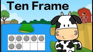 Ten Frame Subitizing Puzzle On the Farm Math Brain Break [upl. by Mathews]