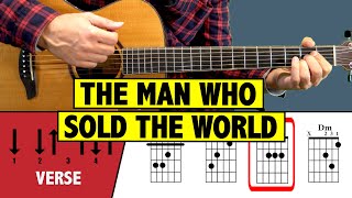 The Man Who Sold The World  Guitar Tutorial CHORDS [upl. by Lowell]