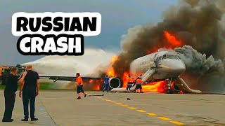 WATCH Russia Plane Crash horror as passengers escape fire in shocking video [upl. by Daberath77]