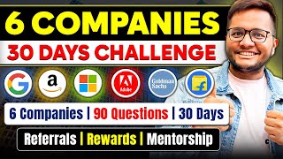 Goldman Sachs  6 Companies 30 Days Challenge 2024 🔥  Referrals [upl. by Maillil490]