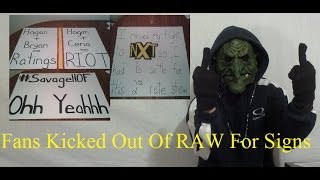 Fans Kicked Out Of RAW For Signs [upl. by Edie7]