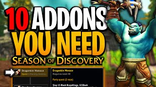 10 Addons You ABSOLUTELY NEED in Classic WoW Season of Discovery [upl. by Allecnirp]