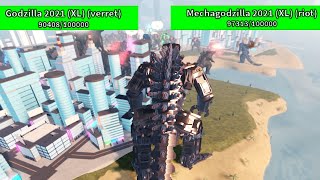 GIANT MECHA GODZILLA vs GODZILLA EARTH in Kaiju Universe ROBLOX [upl. by Lamaaj]