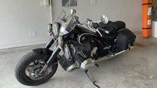 BMW R18 Classic  Crash Bar and Passenger Backrest Installation [upl. by Ahsenra]