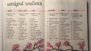 NEW Bullet Journal SetUp  Part 2  Ideas for Fitness and health  PLAN WITH ME [upl. by Medina]