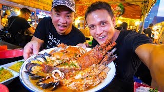 GIANT LOBSTER TOM YUM Insane Thai Street Food at Night Market in Bangkok Thailand [upl. by Hanae568]