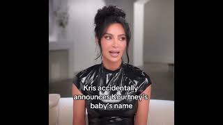 Kris accidentally announced Kourtneys babys name [upl. by Roer]