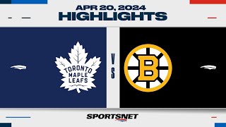 NHL Game 1 Highlights  Maple Leafs vs Bruins  April 20 2024 [upl. by Aretak]