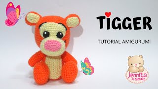 TIGGER Amigurumi Tutorial paso a paso NIVEL Intermedio Patrón en Descripción [upl. by Nnairek]