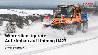 Bucher Municipal  Winterdienstgeräte Auf Anbau auf Unimog U423 [upl. by Bayless231]