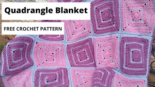 Quadrangle Throw  How to Crochet a Blanket  BEGINNER FRIENDLY [upl. by Brandenburg]