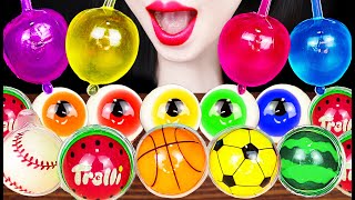 ASMR JELLY BOMB 젤리 폭탄 BASKETBALL WATERMELO EYEBALL GUMMY MUKBANG 먹방 [upl. by Persis]