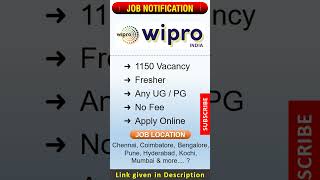 Wipro  1150 vacancies  Recruitment JULY 2024  Chennai Coimbatore Bengalore  in Tamil  Shorts [upl. by Williams]