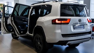 2024 White Toyota Land Cruiser 300 GR Sport  Wild SUV in Detail [upl. by Bartosch]