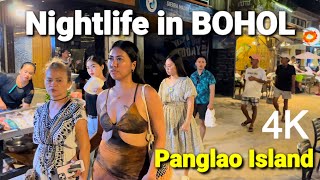 🇵🇭 PANGLAO BOHOL Philippines  NIGHTLIFE on Alona Beach [upl. by Jemmy]