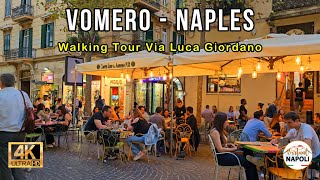 Walking Tour Napoli at Night Via Luca Giordano Vomero Italy Street for Dinner amp Enjoy 4K [upl. by Huba727]