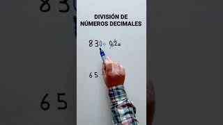 División de números decimales Truco Matemático para DIVIDIR NÚMEROS DECIMALES [upl. by Lannie]