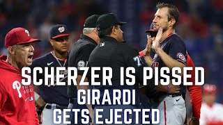 Max Scherzer gets angry and Joe Girardi EJECTED [upl. by Osborn672]