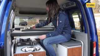 Reimo Minicamper Der Reimo VW Caddy Active [upl. by Nonna]