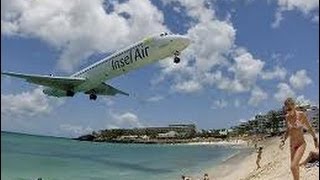 Amazing Willemstad MD80 Cockpit Video Approach amp Landing Curacao HD1080p [upl. by Holofernes]