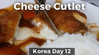 Cheese Filled Pork Cutlet in Korea Day 12 [upl. by Haggar]