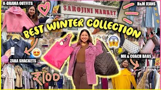 Sarojini Nagar Market WINTER COLLECTION NEW SHOPS KDRAMA OUTFITS BAGS amp MORE ThatQuirkyMiss [upl. by Nomit967]