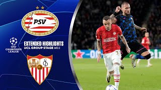 PSV vs Sevilla Extended Highlights  UCL Group Stage MD 2  CBS Sports Golazo [upl. by Krantz696]