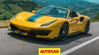 2019 Ferrari 488 Pista Spider review  The best convertible supercar  Autocar [upl. by Ateiram]