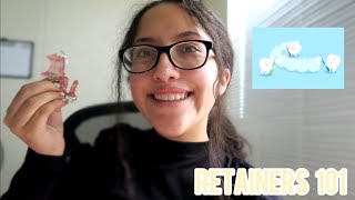 Retainers 101  My experience with braces the types of retainers and how I clean my retainers [upl. by Ellerol47]