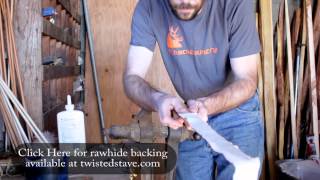 Backing a bow with Rawhide how to [upl. by Pilloff]