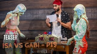 Teaser  Pie Challenge Program 19  quotIsa vs Gabi Epic Game Show with PIE IN THE FACE and slimedquot [upl. by Inohs]