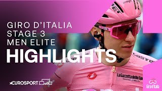 SPRINT MASTERCLASS 🔥  Giro DItalia Stage 3 Race Highlights  Eurosport Cycling [upl. by Hasty]