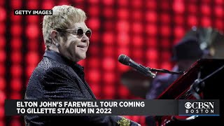 Elton Johns Farewell Tour Coming To Gillette Stadium In 2022 [upl. by Schonthal]