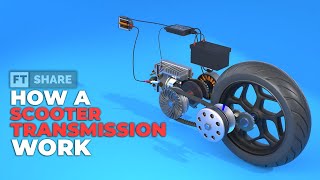 How a Scooter Transmission Work  CVT Working Mechanism [upl. by Genevieve422]