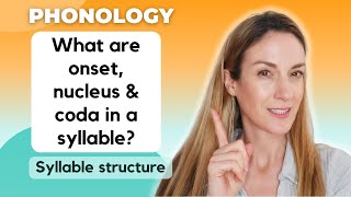 Syllable structure What are onset nucleus amp coda  Phonology [upl. by Femi]