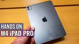 iPad Pro M4 Hands on Absurdly thin and light but the screen steals the show [upl. by Suehtomit898]