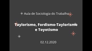 Taylorismo Fordismo e PósFordismo [upl. by Bander]